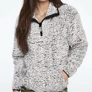 Victoria’s Secret Pink Cozy Sherpa fleece quarter zip Pullover